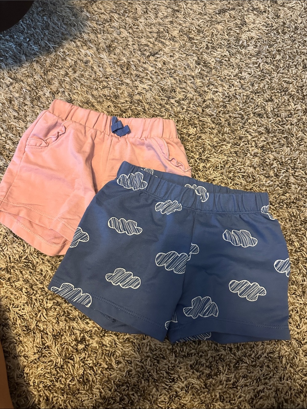 Like new Kids Pink and Blue Cloud Print Shorts